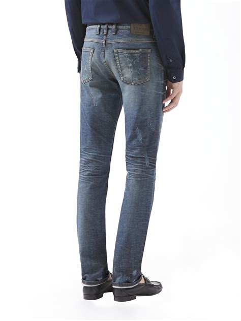 pantalone uomo gucci|gucci denim jeans.